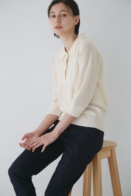 ＜human woman (Women)＞◆メッシュポロニット（０７７３１７０５０６）