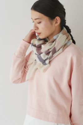 ＜human woman (Women)＞◆ボーダーストール（０７７３１９８２０１）