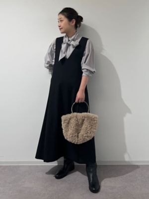 ◆ストライプボウタイブラウス（０７７３２１０１０４）