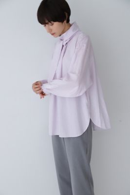 ◆ストライプボウタイブラウス（０７７３２１０１０４）