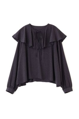◇ドットプリント襟付きブラウス（0773210200
