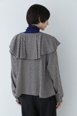 ◇ドットプリント襟付きブラウス（0773210200） | human