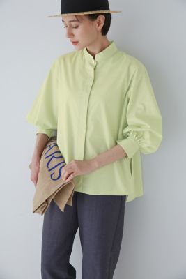 【SALE】human woman (Women)/ヒューマンウーマン 袖ボリュームブラウス(0773210707) ライトグリーン トップス【三越伊勢丹/公式】