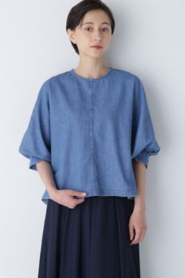 ＜human woman (Women)＞◆ライトオンスデニムブラウス（０７７３２１０８０３）