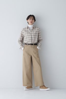 ◇ヘリンボーンチェックシャツ（0773210906） | human woman