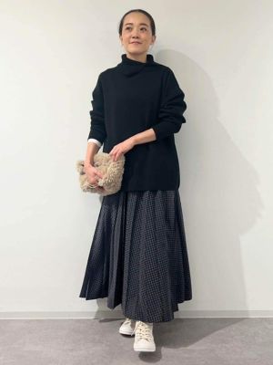 ◇ドットプリントプリーツスカート（0773220200） | human