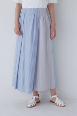 ◇バイカラーストライプスカート（0773220701