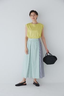 ◇バイカラーストライプスカート（0773220701