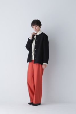 ◇センタープレスセミワイドパンツ（0773230001） | human