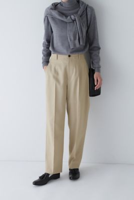 【SALE】human woman (Women)/ヒューマンウーマン ウール調合繊ツイルパンツ(0773230905) ベージュ パンツ・ズボン【三越伊勢丹/公式】