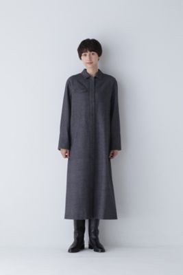 ◆セミ梳毛ツイルワンピース（０７７３２４０００２）