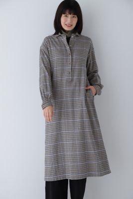 ＜human woman (Women)＞◆起毛チェックワンピース（０７７３２４０１００）