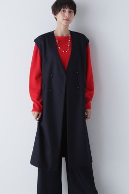 【SALE】human woman (Women)/ヒューマンウーマン ライトフラノウォッシャブルジレ(0773250001) ネービー アウター【三越伊勢丹/公式】