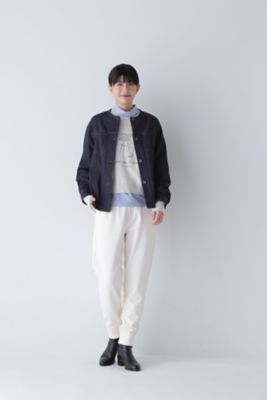 【HUMAN WOMAN】 ノーカラーデニムジャケット 楽天市場】ノーカラージャケット デニム ジャケット レディース