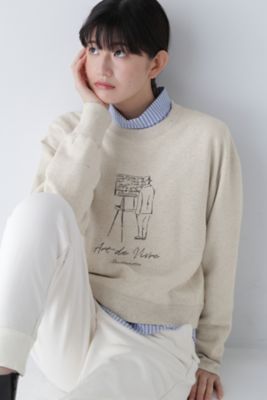 ＜human woman (Women)＞◆リサイクル混裏毛ロゴトレーナー（０７７３２６０００３）