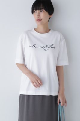  マリンロゴTシャツ ホワイト トップス