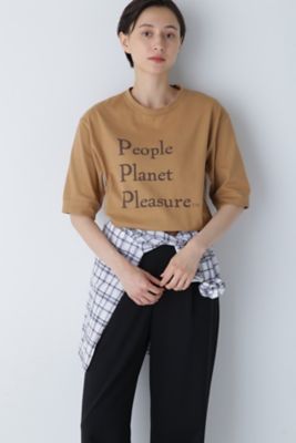 ＜human woman (Women)＞コーヒー染めロゴＴシャツ（０７７３２６０８０４）