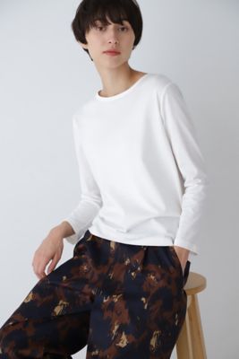 ＜human woman (Women)＞オーガニック綿天竺長袖Ｔシャツ（０７７３２６０８０６）