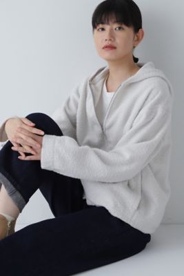 ＜human woman (Women)＞さざ波起毛パイルパーカー（０７７３２６０９００）