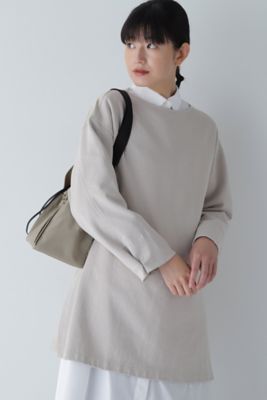 【SALE】human woman (Women)/ヒューマンウーマン 布帛コンビダンボールニット(0773260902) ベージュ トップス【三越伊勢丹/公式】