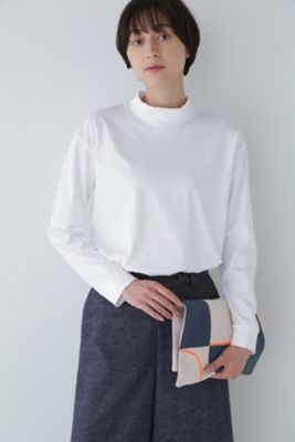 ＜human woman (Women)＞オーガニックコットンモックネックカットソー（０７７３２６０９０５）