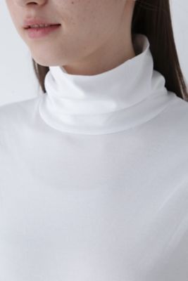 human woman / ヒューマンウーマン 布帛ドッキングタートルネックカットソー 布帛ドッキングタートルネックカットソー（0773260908