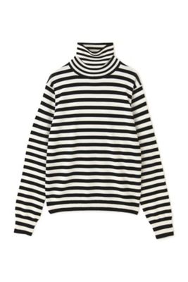 ◇ボーダータートルニット（0773270006） | human woman