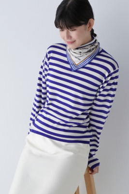 ◇ボーダータートルニット（0773270006） | human woman