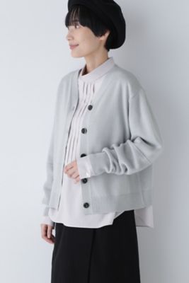 ＜human woman (Women)＞◆ミドルゲージ編地コンビニットカーディガン（０７７３２７０００７）