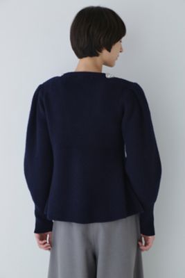 ◆ビジュー付きペプラムニット（０７７３２７０２０６）