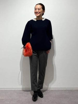 ◆ビジュー付きペプラムニット（０７７３２７０２０６）