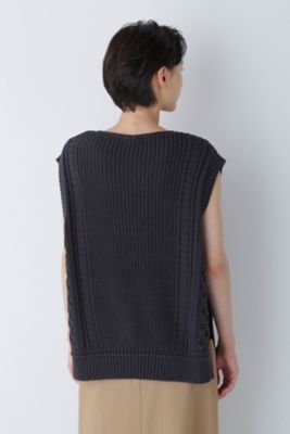 ◆ケーブル編みニットベスト（０７７３２７０８０６）