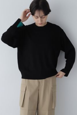 ◆二重襟袖プルオーバーニット（０７７３２７０９０２）