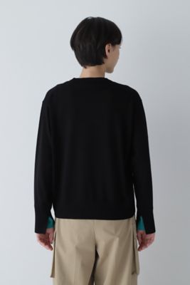 ◆二重襟袖プルオーバーニット（０７７３２７０９０２）