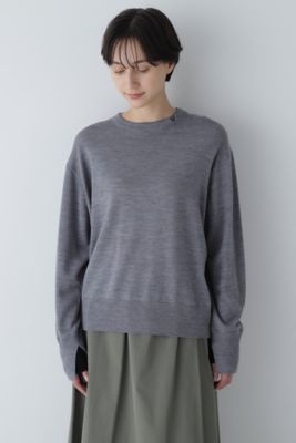 ◆二重襟袖プルオーバーニット（０７７３２７０９０２）