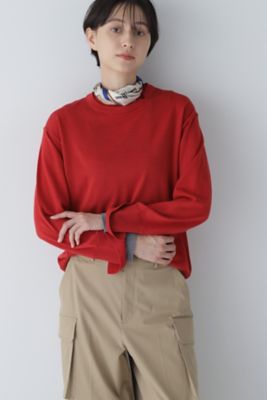 ◇二重襟袖プルオーバーニット（0773270902） | human woman