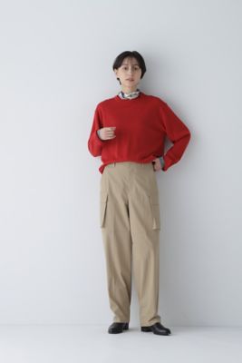 ◆二重襟袖プルオーバーニット（０７７３２７０９０２）