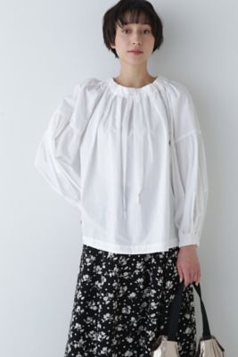 ＜human woman (Women)＞◆タイプライターギャザーブラウス（０７７４１１０３０３）