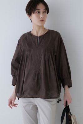 ＜human woman (Women)＞◆インドコットンタックブラウス（０７７４１１０４００）