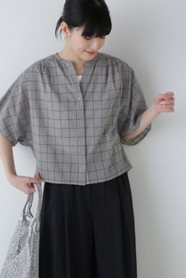 ＜human woman (Women)＞◆シアードビーチェックブラウス（０７７４１１０５０３）