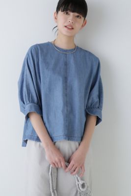 ＜human woman (Women)＞◆ライトオンスデニムブラウス（０７７４１１０５０４）