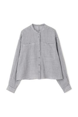 ◆１６０／１ラミーチェック柄ブラウス（０７７４１１０５０６）