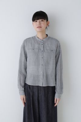 ◆１６０／１ラミーチェック柄ブラウス（０７７４１１０５０６）