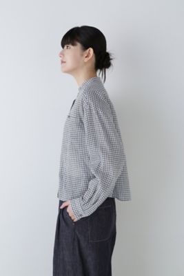 ◆１６０／１ラミーチェック柄ブラウス（０７７４１１０５０６）