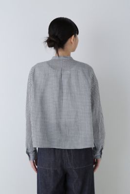◆１６０／１ラミーチェック柄ブラウス（０７７４１１０５０６）