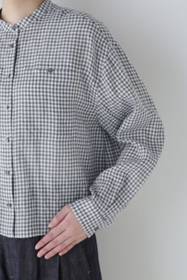 ◆１６０／１ラミーチェック柄ブラウス（０７７４１１０５０６）