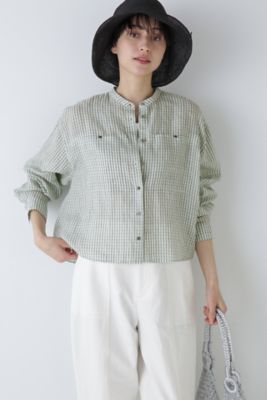 ◆１６０／１ラミーチェック柄ブラウス（０７７４１１０５０６）