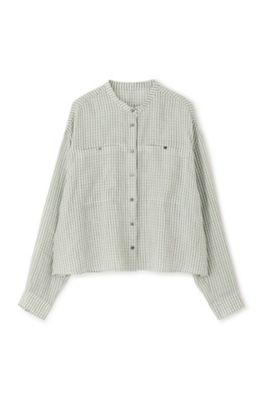 ◆１６０／１ラミーチェック柄ブラウス（０７７４１１０５０６）