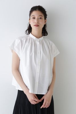 ◆綿麻フレンチスリーブブラウス（０７７４１１０６０１）