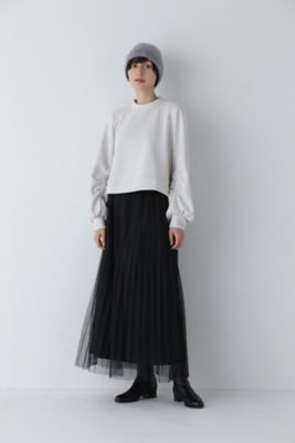 スクエアドットチュールスカート（0774120101） | human